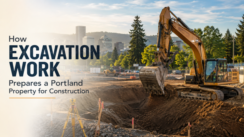 How Excavation Work Prepares a Portland Property for Construction