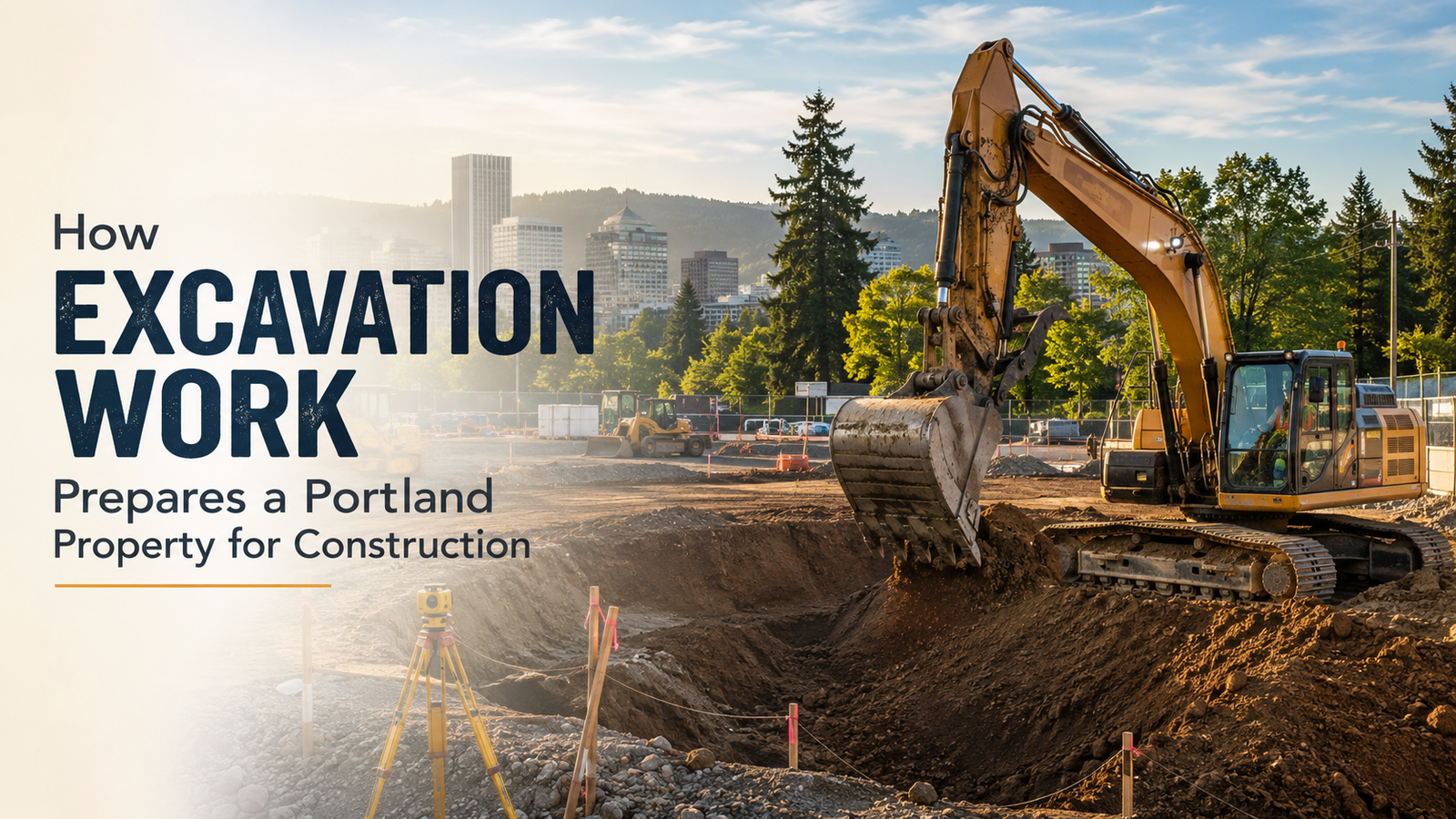 How Excavation Work Prepares a Portland Property for Construction